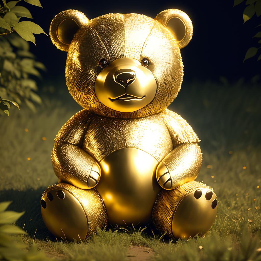 00283-3662482831-a (goldcarvingcd, shiny_1.1) bear, (solo_1.2), sitting in lawn, , no humans, high quality, masterpiece, realistic, photorealisti.png